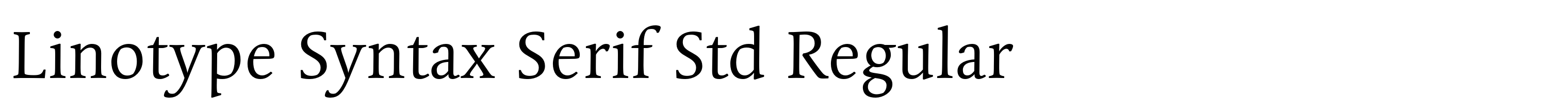 Linotype Syntax Serif Std Regular